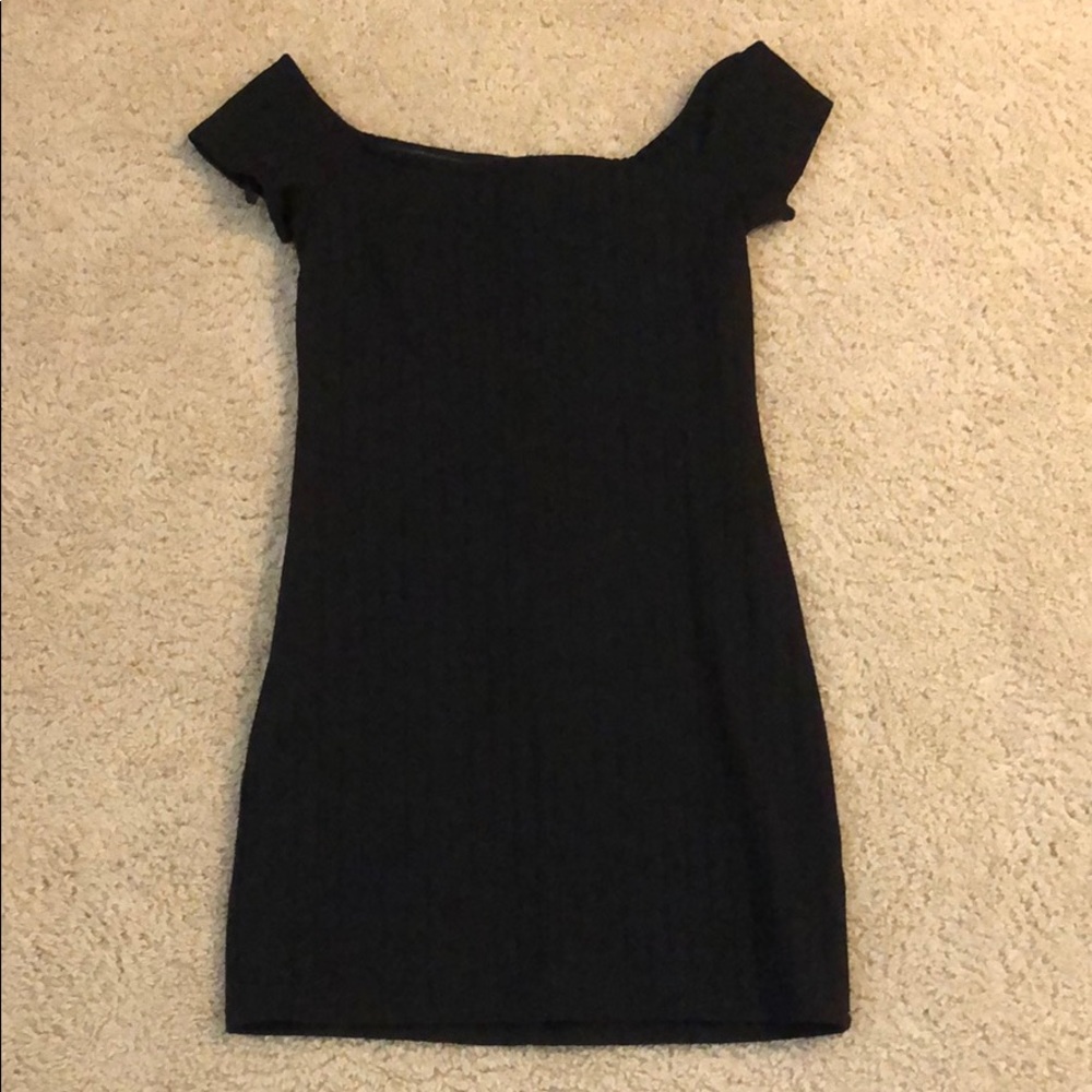 WORN ONCE: off the shoulder tight ribbed dress
